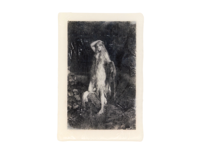 image soap of a witch by a well shedding her skin