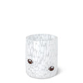 White Football Charm Glass 17oz