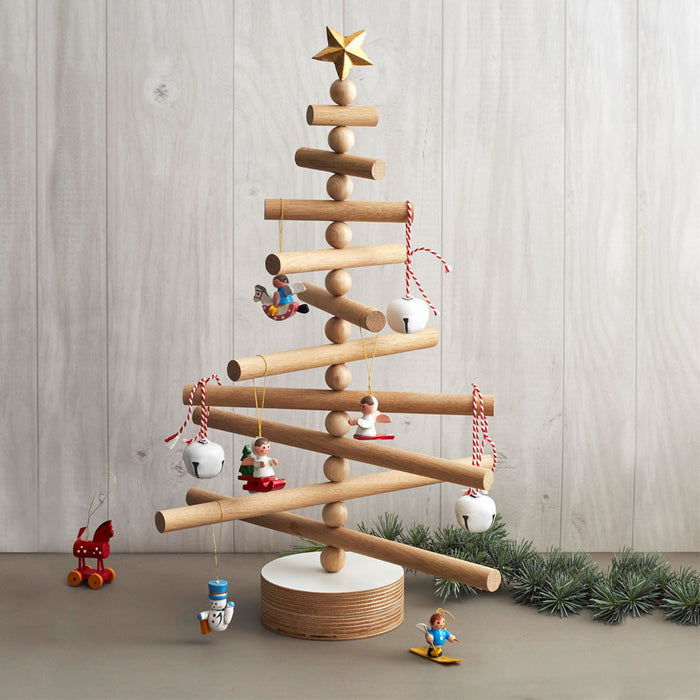 wooden christmas tree - oak branches