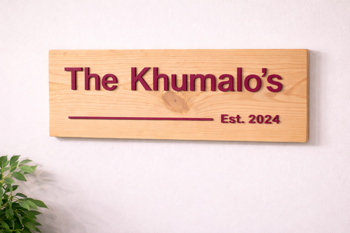 Wooden Personalised Address or Family Sign