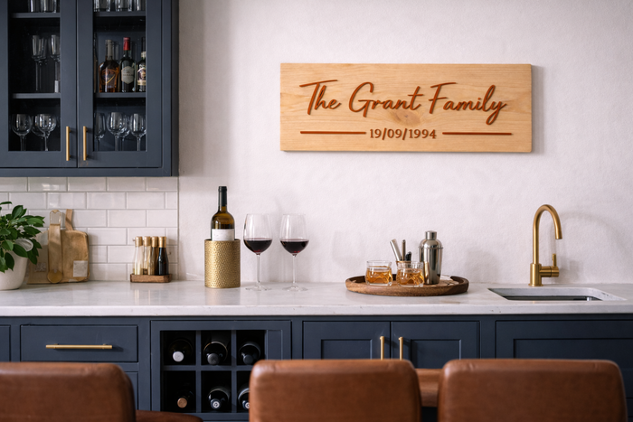 Wooden Personalised Address or Family Sign