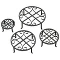 Wrought Iron Plant Stand – Scrollwork Garden Pot Stand with 30 lb Capacity