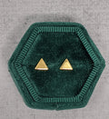 Yellow gold triangle studs