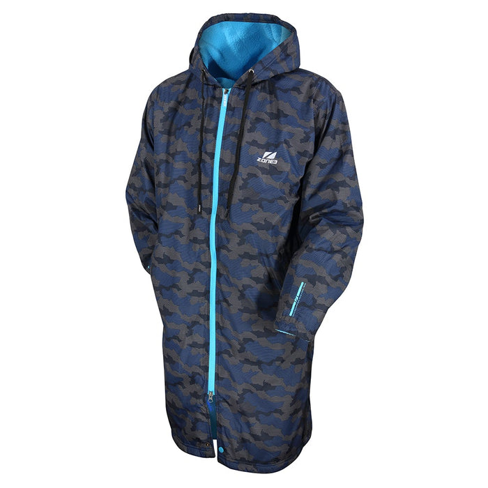 Zone3 Polar Fleece Parka Robe - Camo/Blue